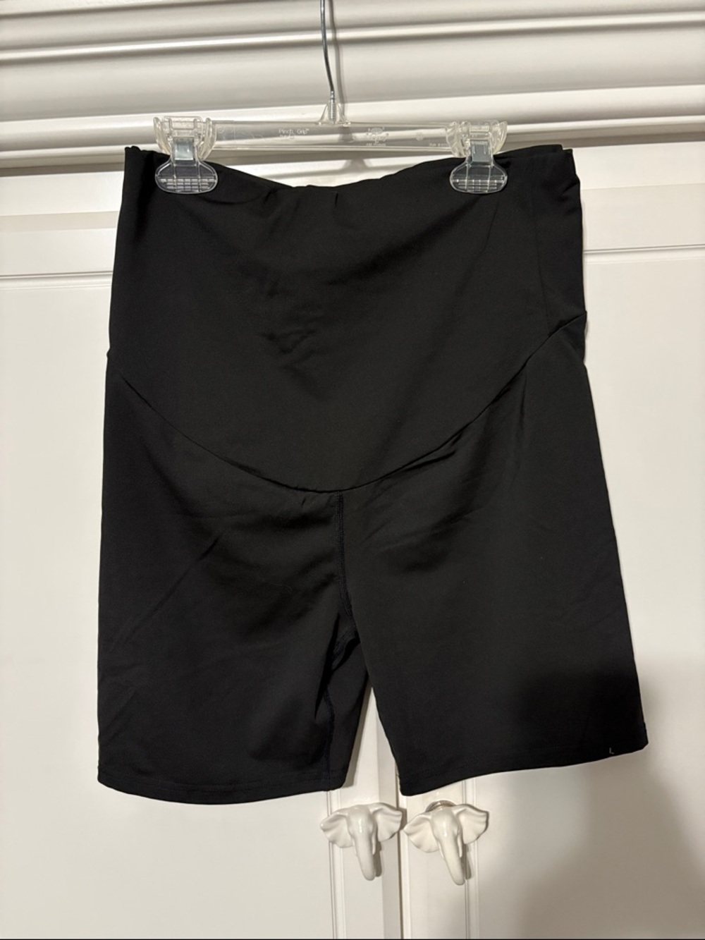 Maternity Black Women's High-Waist Bike Shorts